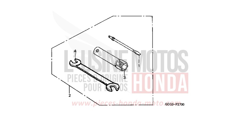 WERKZEUGE von CB1300 Super Bold'or ABS LUNA GREEN (G166) von 1998